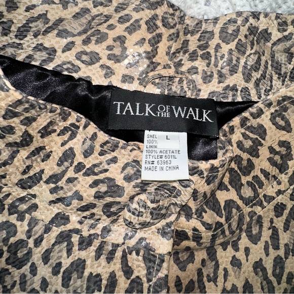 Talk of the walk leather leopard jacket - 3/4 sleeve-large - Picture 4 of 7